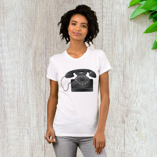 Old Black Phone Womens T-Shirt