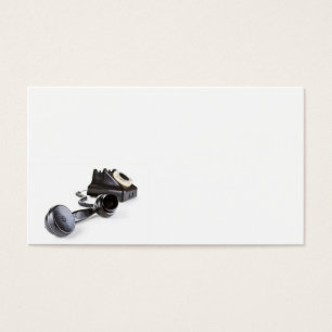 Old Black Telephone With Rotary Dial