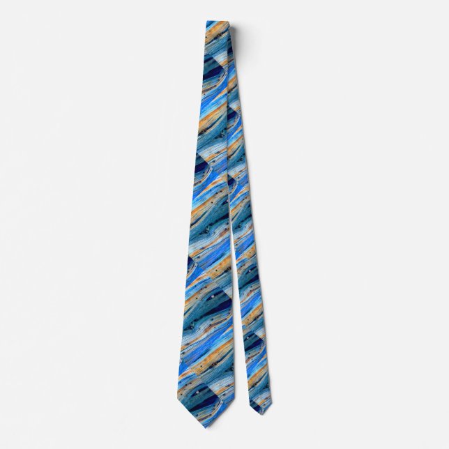 old blue barn board tie (Front)