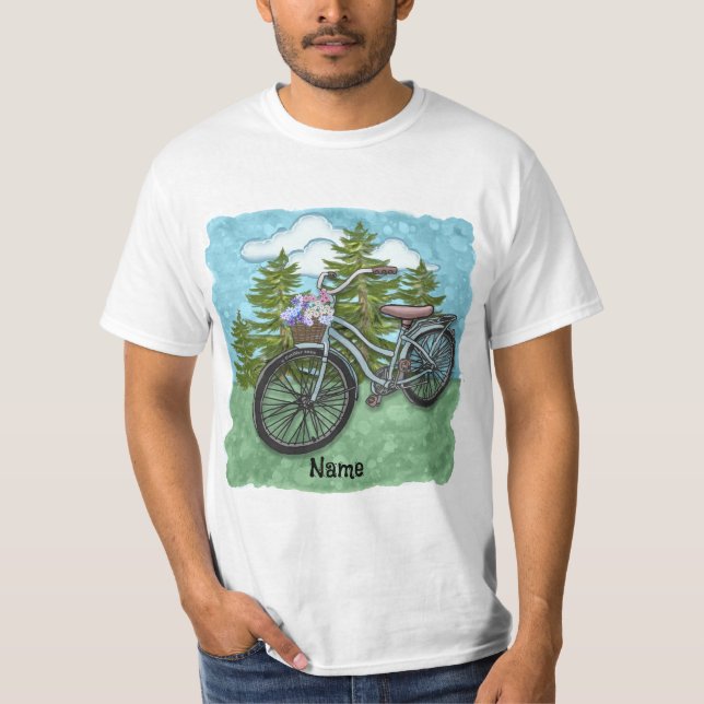 Old Blue Bike Bicycle T-Shirt (Front)