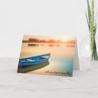 Old Blue Rowboat On A Lake Sympathy
