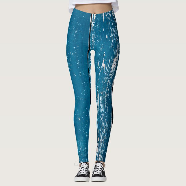 Old blue wood leggings (Front)