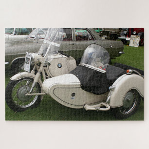 Old BMW Motorcycle with Sidecar Jigsaw Puzzle