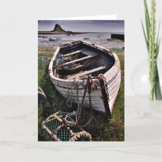 Old boat, Lindisfarne, Northumberland Card