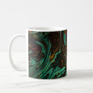 Old book cover with abstract antique pattern coffee mug