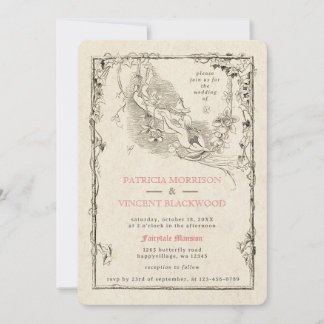 Old Book Fairytale Wedding Invitation