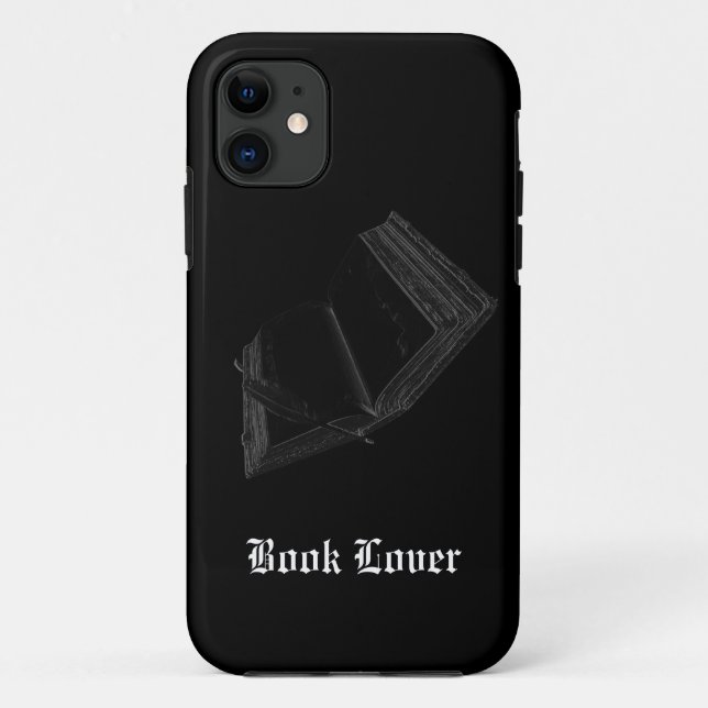 Old Book & Feather Pen Book-Lover Phone Case (Back)