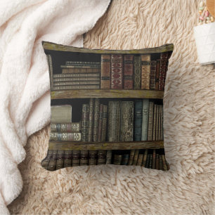 Old Book Library book lovers Cushion