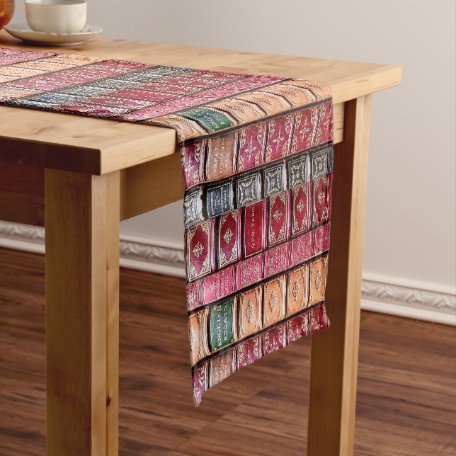 Old Book Library Short Table Runner (In Situ)