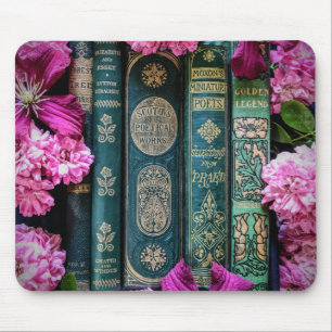 Old Books & Old Roses Mouse Mat