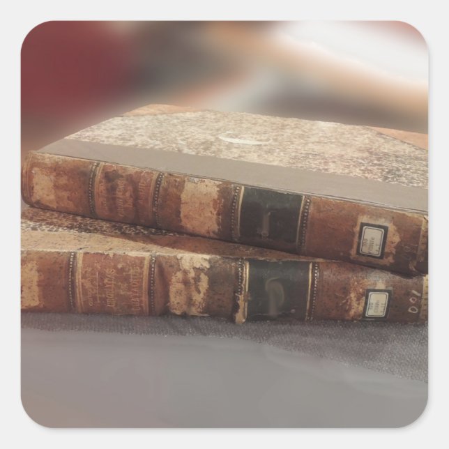 Old Books Square Sticker (Front)