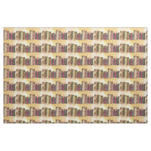Old Books Striped Fabric
