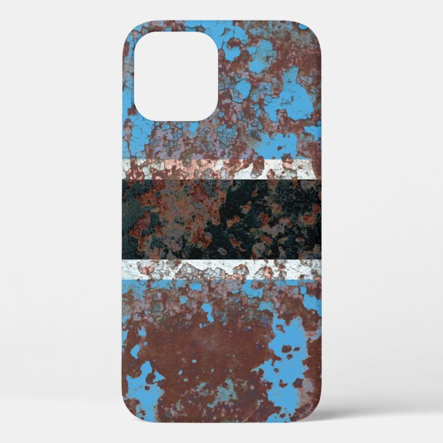 Old Botswana grunge background flagabstract, aged, Case-Mate iPhone Case (Back)