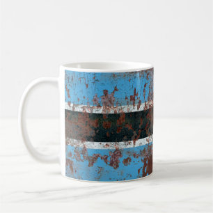 Old Botswana grunge background flagabstract, aged, Coffee Mug