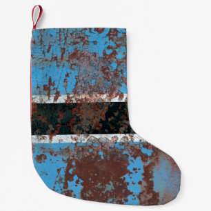Old Botswana grunge background flagabstract, aged, Small Christmas Stocking