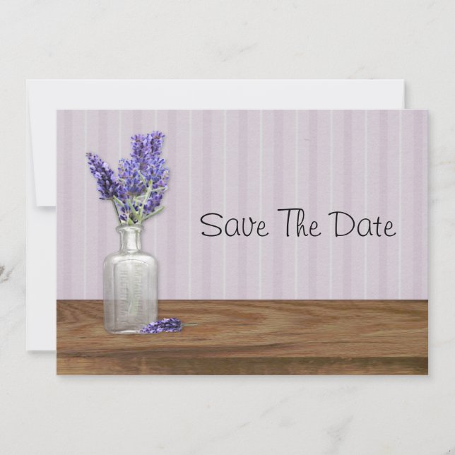 Old Bottle Of Lavender Save The Date (Front)