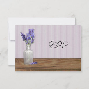 Old Bottle Of Lavender Wedding Reception RSVP Invitation