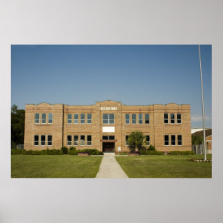 Old Brick School Building Print