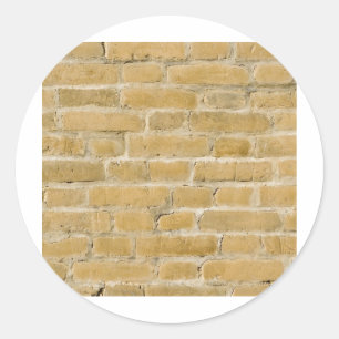 Old brick wall classic round sticker