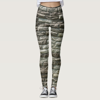 Old Brick Wall: Distressed Texture Leggings