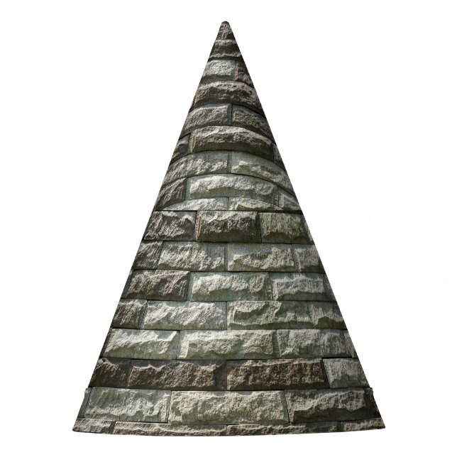 Old Brick Wall: Distressed Texture Party Hat (Front)