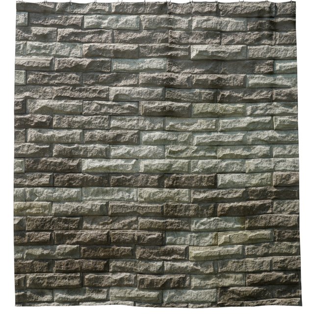 Old Brick Wall: Distressed Texture Shower Curtain (Front)