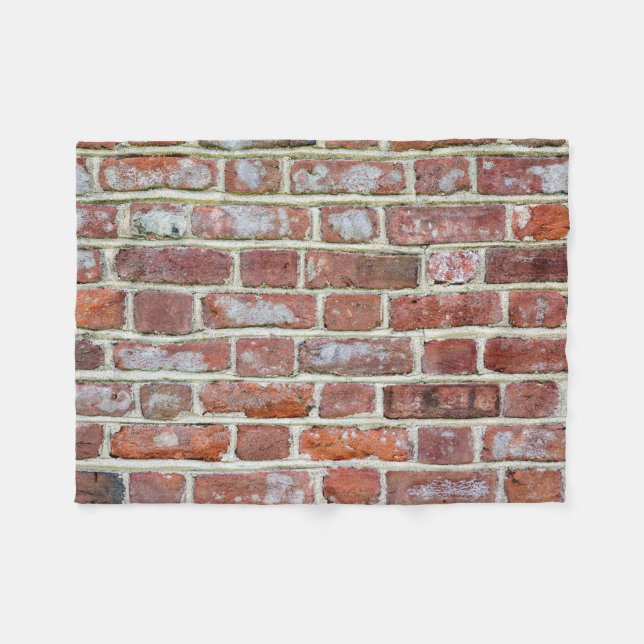 Old Brick Wall Fleece Blanket (Front (Horizontal))