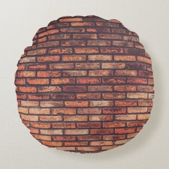 old brick wall texture backgroundbackground,hipste round cushion (Front)