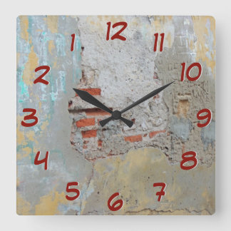 Old Brick Wall -Turn Back the Time Backwards Clock