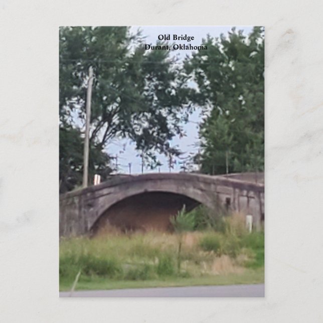 Old Bridge Durant, Oklahoma Postcard (Front)