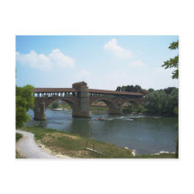 Old Bridge Pavia Postcard