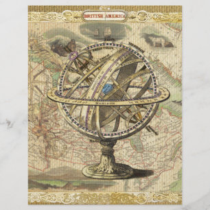 Old British America Explore Polar Bear Compass Map