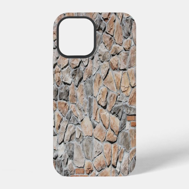 Old Brown Castle Stone Texture iPhone Case (Back)
