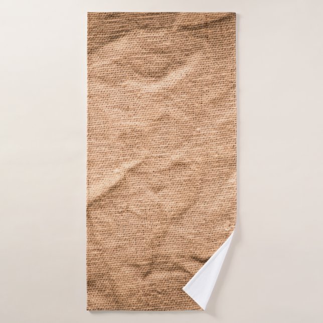 Old brown cloth background (Bath Towel)
