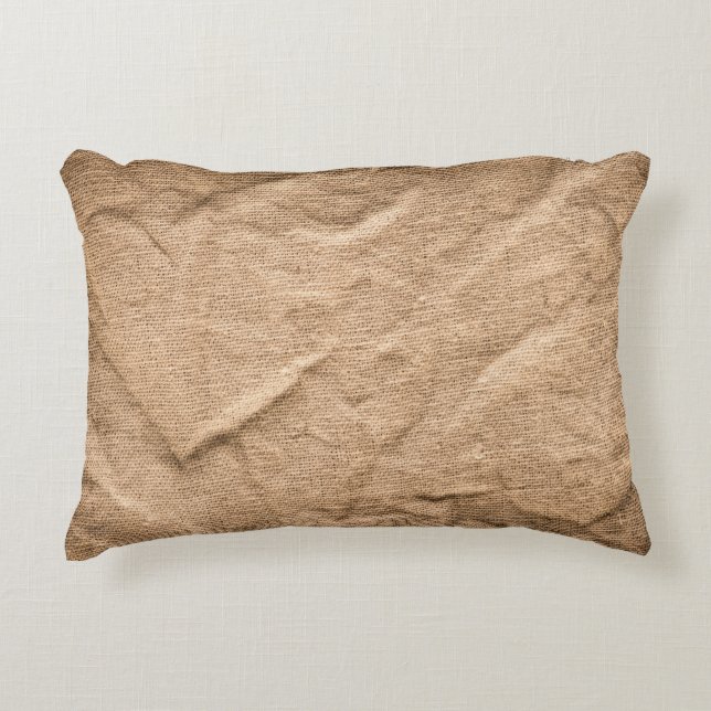 Old brown cloth: textured background. decorative cushion (Front)