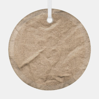 Old brown cloth: textured background. glass tree decoration