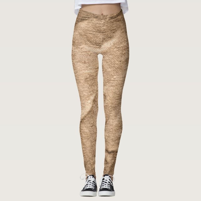 Old brown cloth: textured background. leggings (Front)