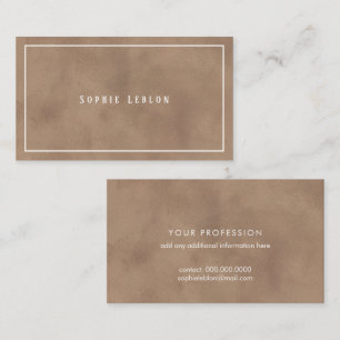 Old-Brown Contact Cards with Modern Serif Name