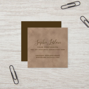 Old Brown Elegant Card with Script Name