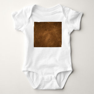Old Brown Leather: Textured Background Baby Bodysuit