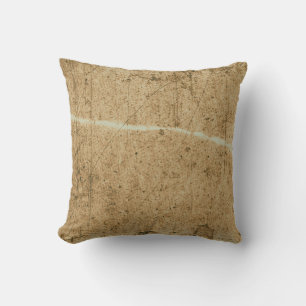 Old brown paper texture. Vintage paper. Aged vinta Cushion