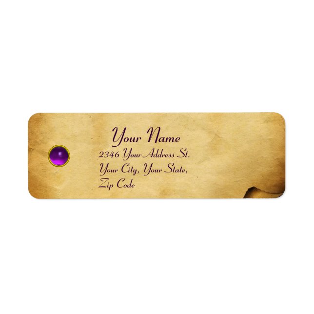 OLD BROWN PARCHMENT,GEM STONE (Front)