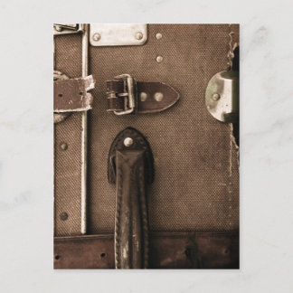 Old Brown Suitcase Postcard