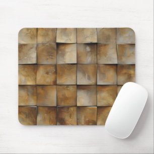 Old Brown Tile Pattern Mouse Mat