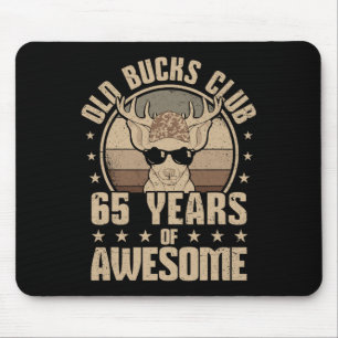 Old Bucks Club 65 Years Of Awesome Hunter 65th Bir Mouse Mat