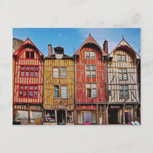 Old Buildings in Troyes France Postcard