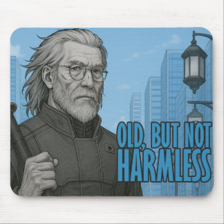 Old But Not Harmless Cyberpunk Samurai Mousepad