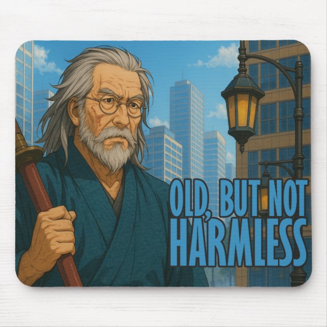 Old But Not Harmless Samurai Mousepad (Front)