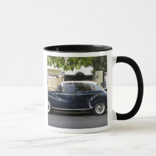 Old but very well kept Audi car. Mug