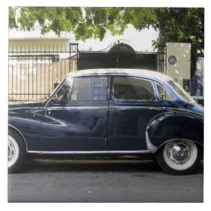 Old but very well kept Audi car. Tile